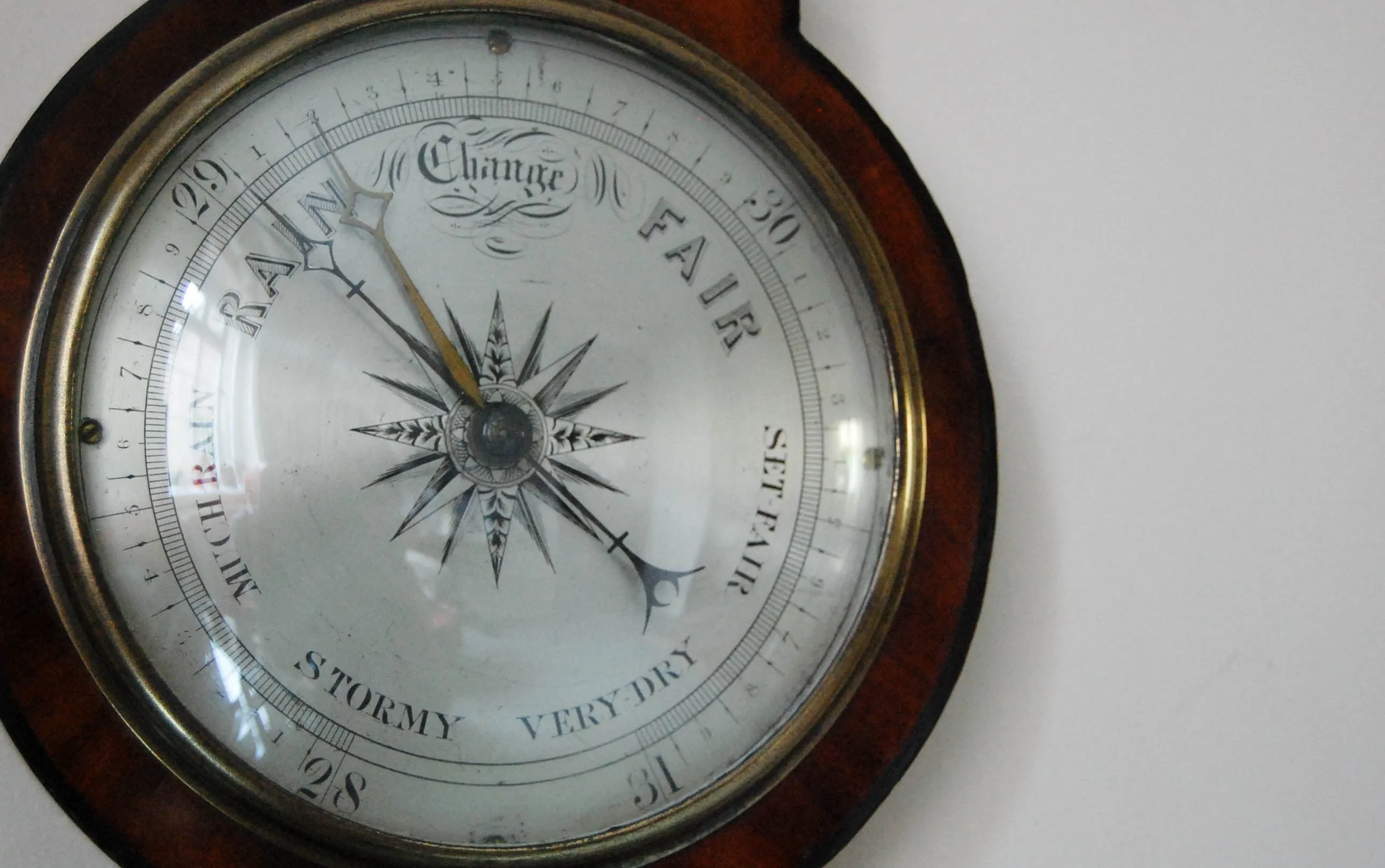 Rare William IV Period 6" Dial Mahogany Wheel Barometer by Silvani & Co Brighton