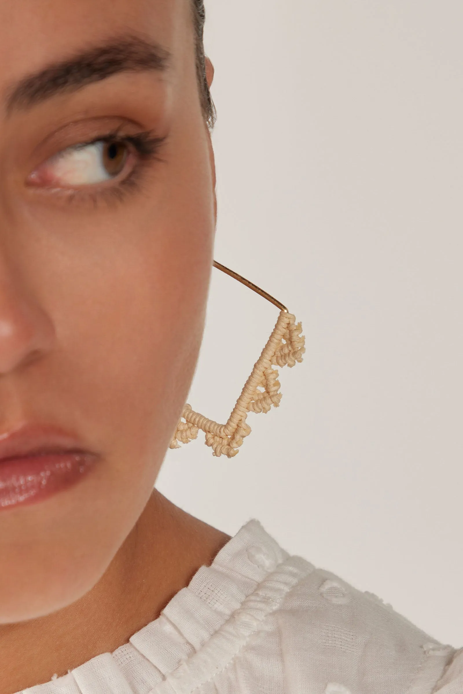 Seraphic Earring - Natural Square