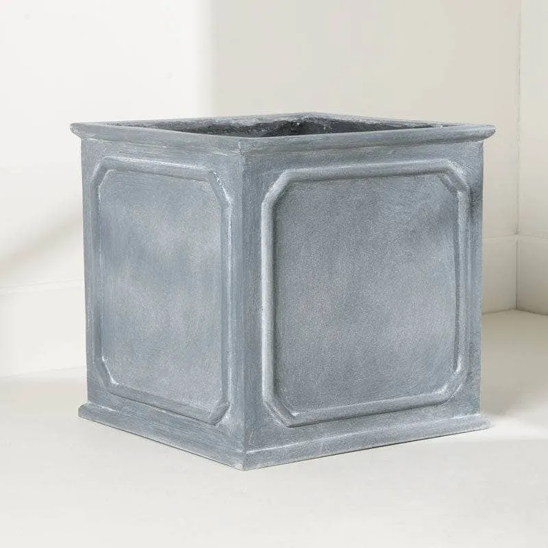 Square Lead Finish Planter - 50.5cm