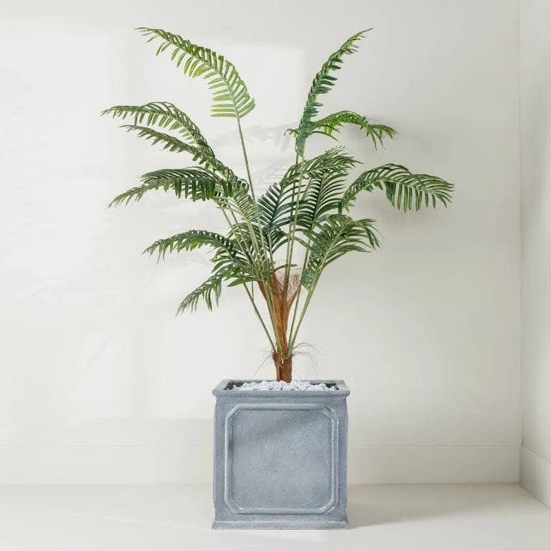 Square Lead Finish Planter - 50.5cm