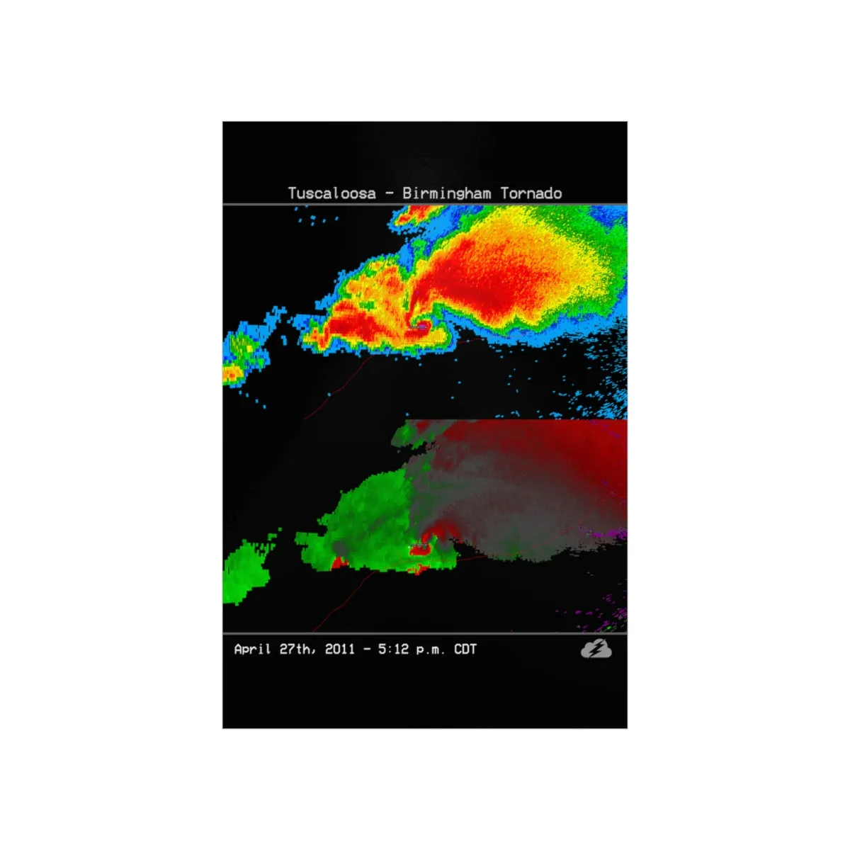 Tuscaloosa Tornado Poster