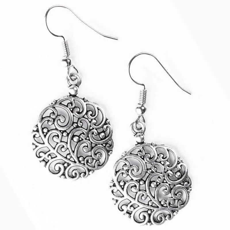 Whats Yours is VINE Silver Earrings