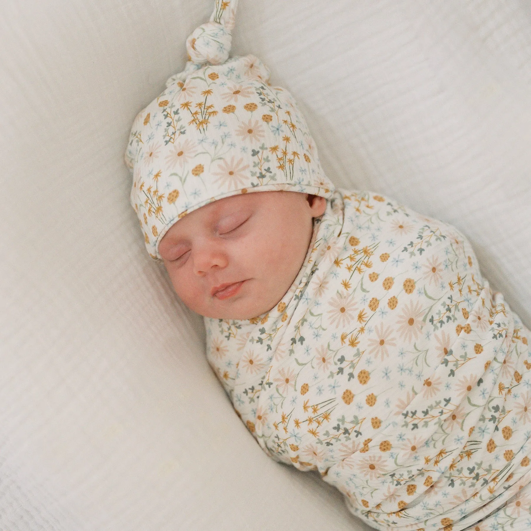 Whimsical Floral Small Ribbed Swaddle Set