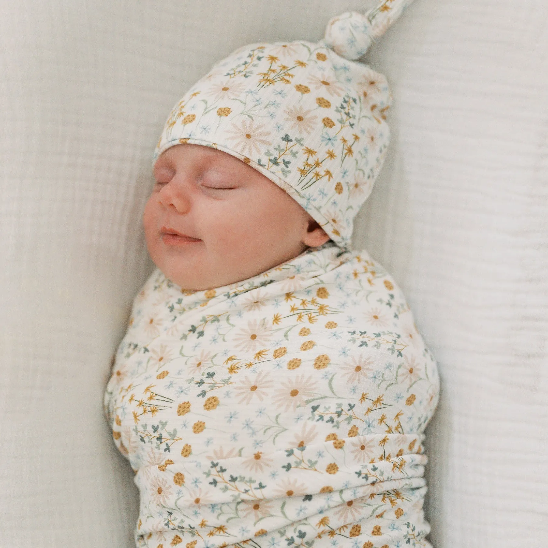Whimsical Floral Small Ribbed Swaddle Set