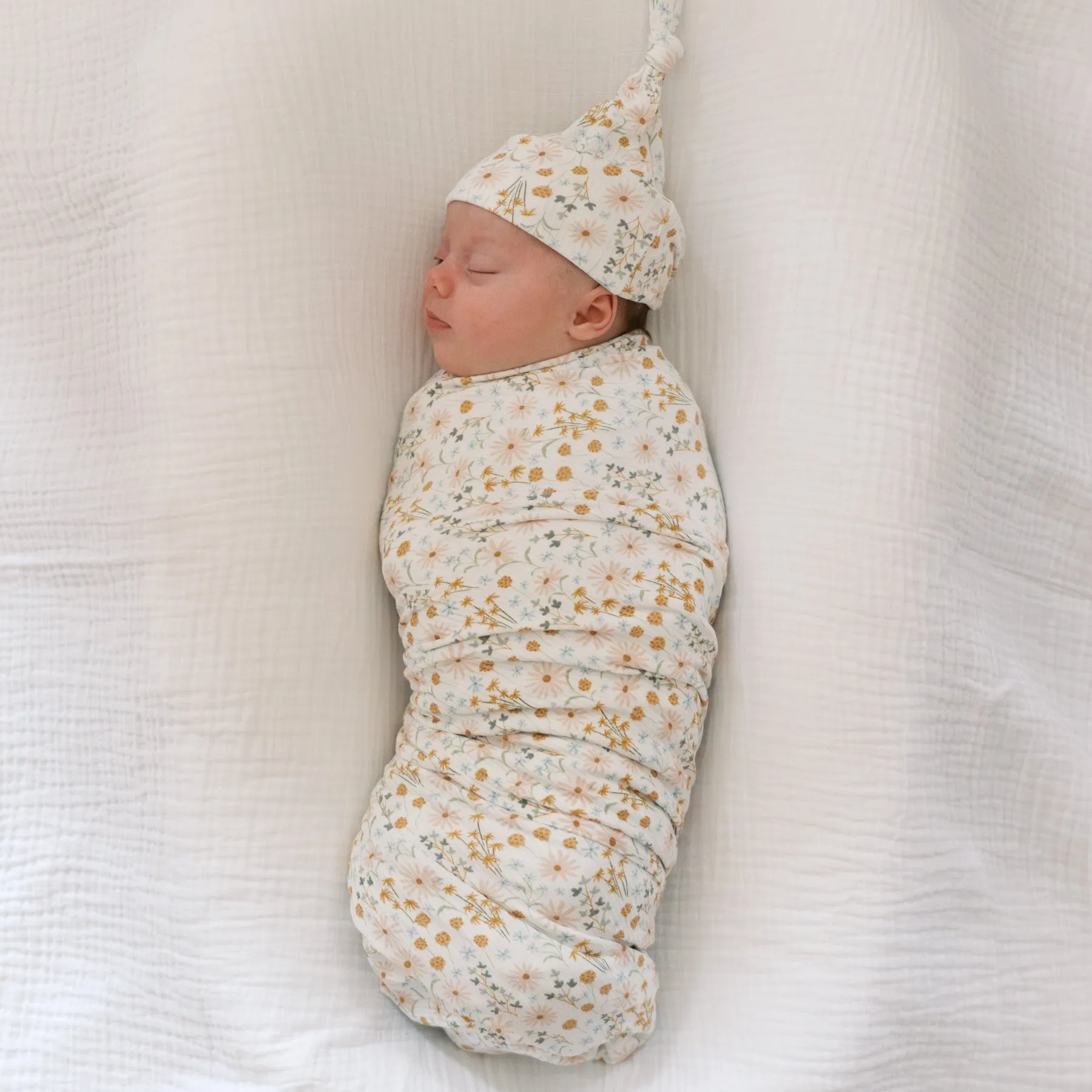 Whimsical Floral Small Ribbed Swaddle Set