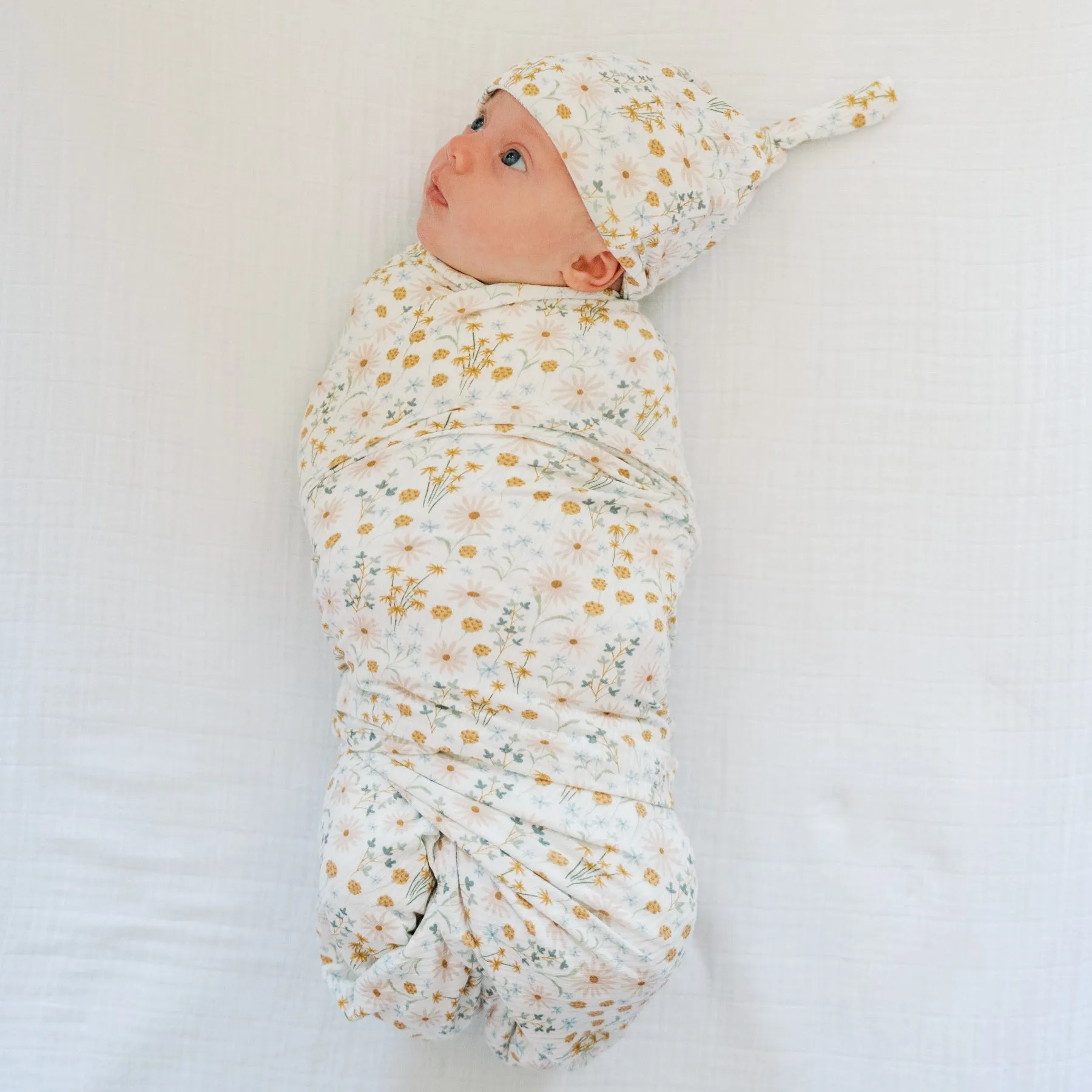 Whimsical Floral Small Ribbed Swaddle Set