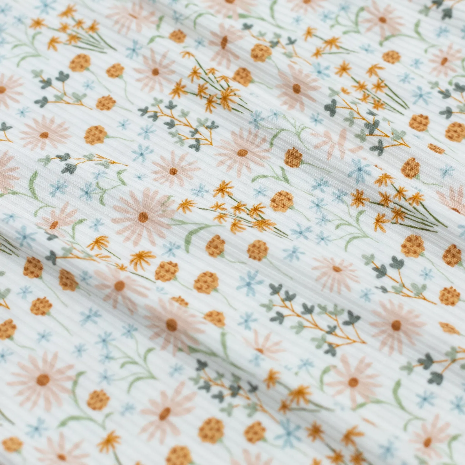 Whimsical Floral Small Ribbed Swaddle Set