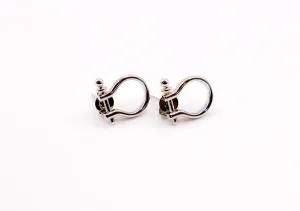 Whimsical White Gold Horseshoe Earrings