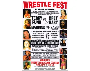 WRESTLEFEST 50 YEARS OF FUNK REPLICA POSTER